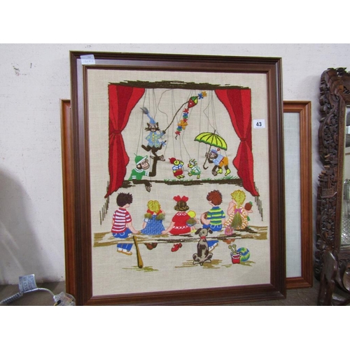 43 - NEEDLEWORK FRAMED PICTURE