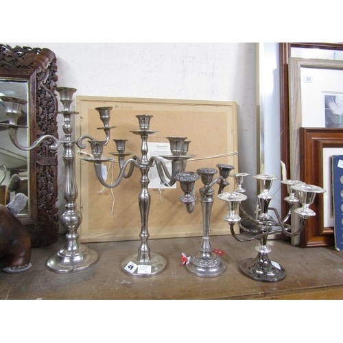 49 - PLATED CANDELABRA