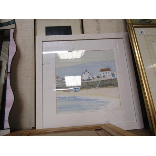 170 - QTY OF FRAMED PRINTS AND WATERCOLOURS