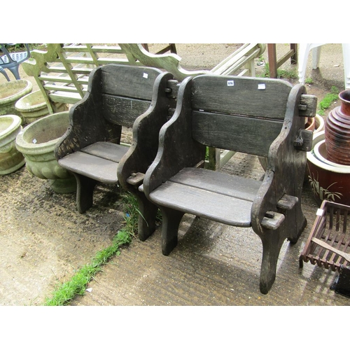 976 - TWO WOODEN GARDEN CHAIRS