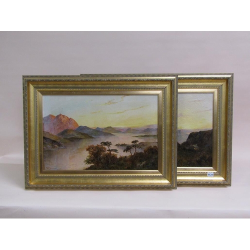 1131 - F E JAMIESON - PAIR, LOCH LOMOND & I THE TROSSACHS, SIGNED OIL ON CANVAS, FRAMED, 39.5CM X 60CM