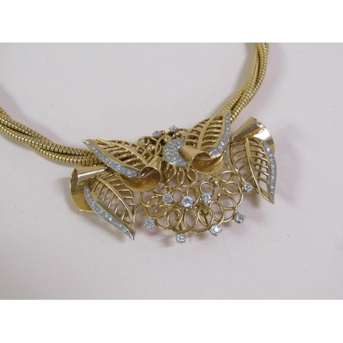 1306 - SUITE OF 18ct GOLD JEWELLERY TO INC. ROPE TWIST NECKLET, DIAMOND SET BUTTERFLY PENDANT AND CLIP ON E... 