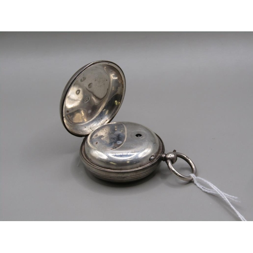 1310 - SILVER CASED VERGE POCKET WATCH