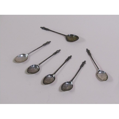 1323 - SIX SILVER APOSTLE SPOONS