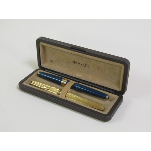 1344 - BOXED PARKER GOLD PLATED PEN AND ONE OTHER