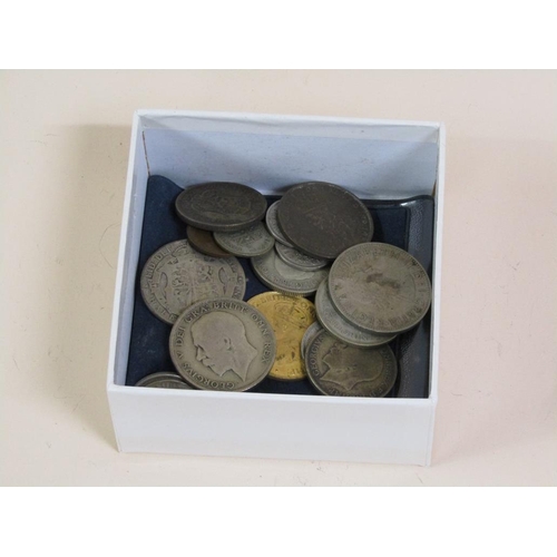 1346 - BOX OF MIXED COMMEMORATIVE AND OTHER COINS