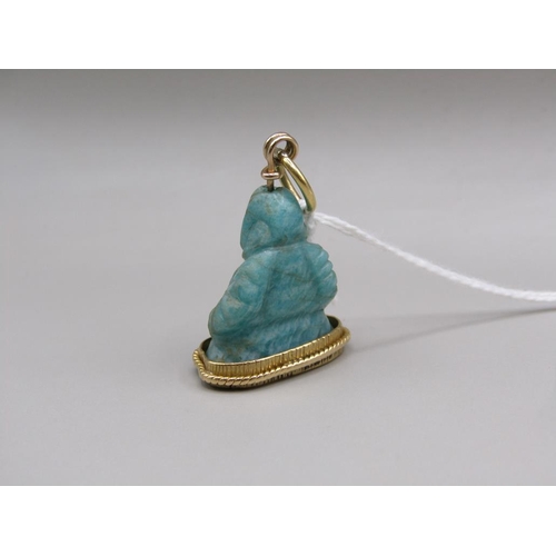 1394A - GOLD STONE BUDDHA PENDANT