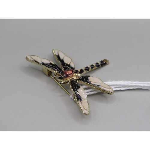 1422 - ENAMEL DRAGONFLY BROOCH