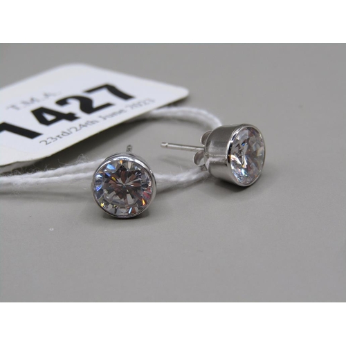 1427 - SILVER CZ EARRINGS