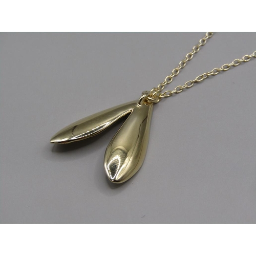 1434 - GOLD ON SILVER SYCAMORE NECKLACE