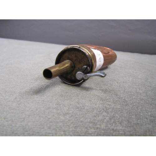 1209 - COPPER POWDER FLASK, 17CM L