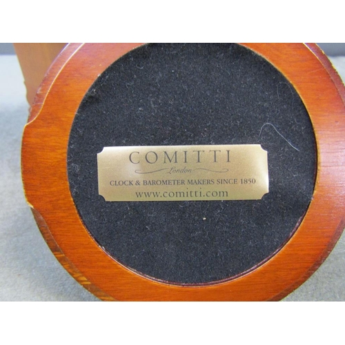 1285 - COMITTI INLAID MANTEL CLOCK, 25CM H