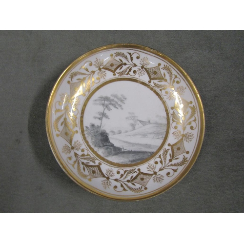 1545 - EARLY 19C COALPORT COFFEE CAN, 6CM H AND SAUCER