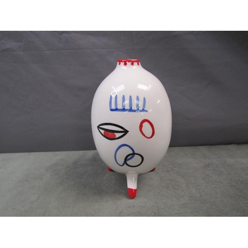 1572 - PICASSO STYLE CERAMIC FACE VASE, 24CM H