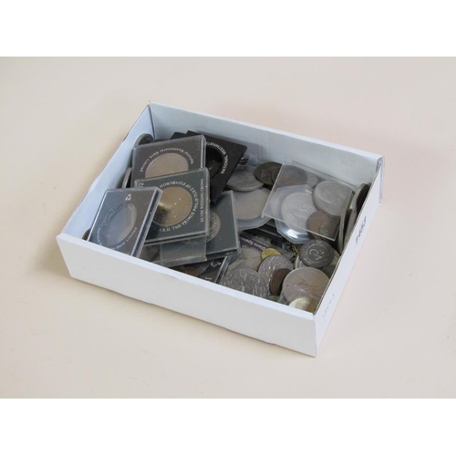 1453 - BOX OF MIXED COMMEMORATIVE AND OTHER COINS