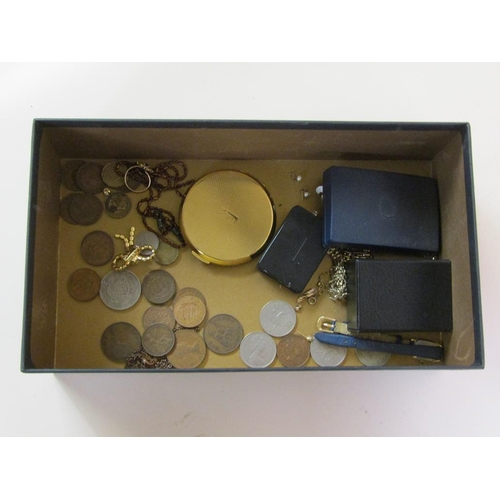 1471 - BOX OF MIXED COSTUME JEWELLERY, WATCHES ETC.