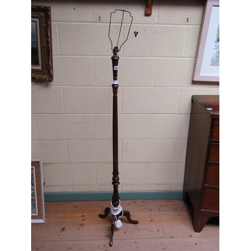 1692 - MAHOGANY LAMP STAND, 134CM H