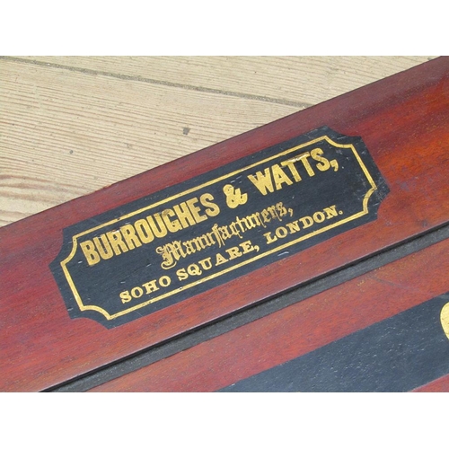 1695 - BURROUGHES & WATTS SNOOKER SCORE BOARD, 95CM W