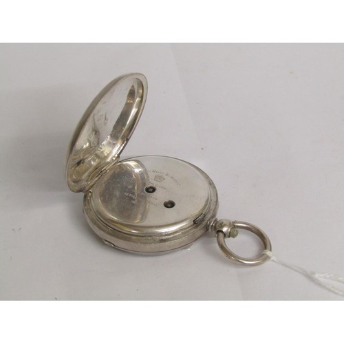 1313 - SILVER CASED JW BENSON POCKET WATCH