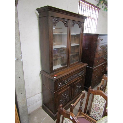 553 - VICTORIAN SECRETAIRE BOOKCASE