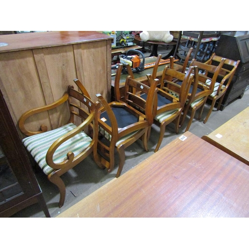 607 - EIGHT REGENCY STYLE DINING CHAIRS