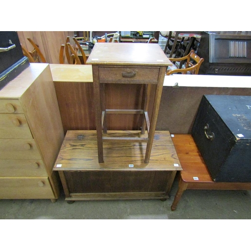 626 - BLANKET CHEST AND A SIDE TABLE