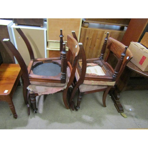 629 - FOUR VICTORIAN MAHOGANY DINING CHAIRS