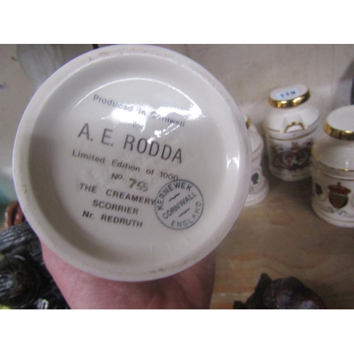 119 - SET OF A.E RODDA LTD EDITION COMMEMORATIVE CHURNS