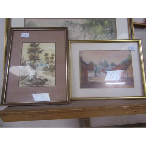 174 - COLLECTION OF FRAMED WATERCOLOURS AND PRINTS