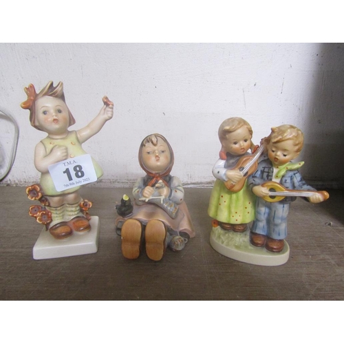 18 - THREE HUMMEL FIGURES