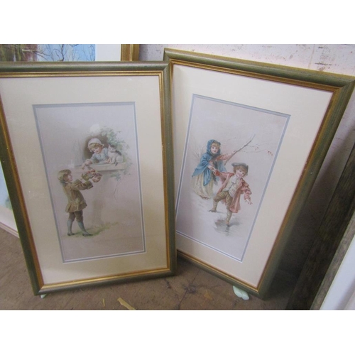 183 - SERIES OF FRAMED PRINTS - CHILDREN PLAYING