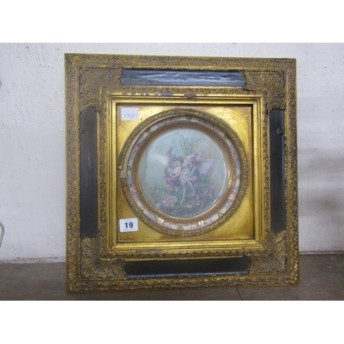 19 - GILT FRAMED FAIRY PLAQUE