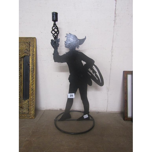 20 - METAL PETER PAN SILHOUETTE CANDLE HOLDER