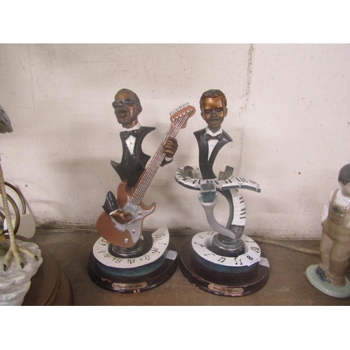 8 - PAIR OF JAZZ MUSICIAN FIGURES