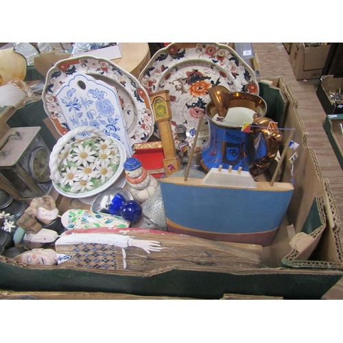 248 - MIXED CERAMICS, CARRIAGE CLOCK ETC