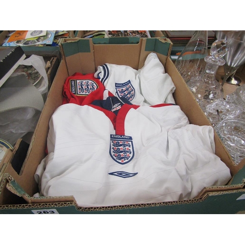 263 - ENGLAND FOOTBALL SHIRTS (x6)