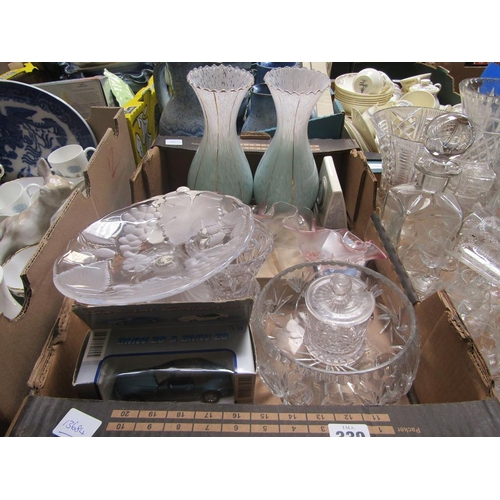 339 - MIXED GLASSWARE AND CERAMICS