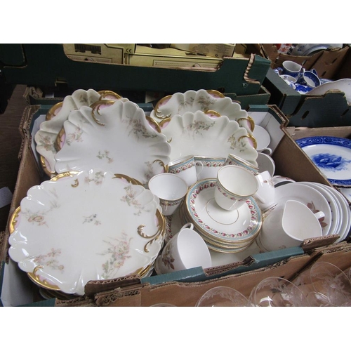 347 - BOX OF TEAWARES TO INCL LIMOGES