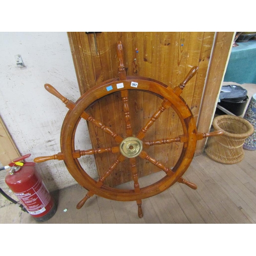 367 - WOODEN SHIPS WHEEL