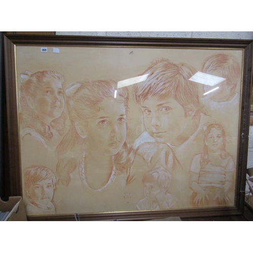 368 - FRAMED PORTRAIT PASTEL