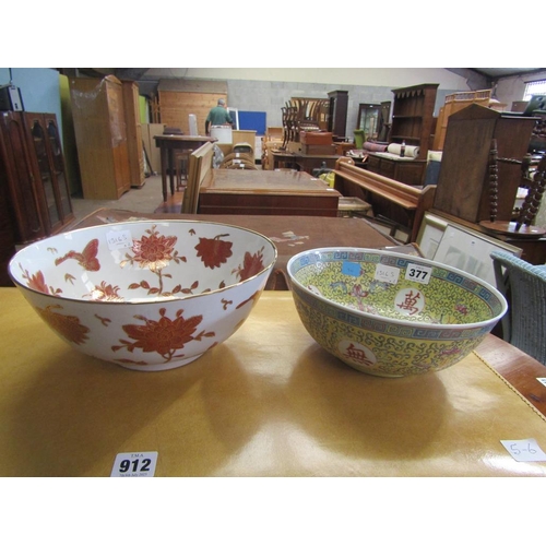 377 - TWO ORIENTAL PORCELAIN BOWLS