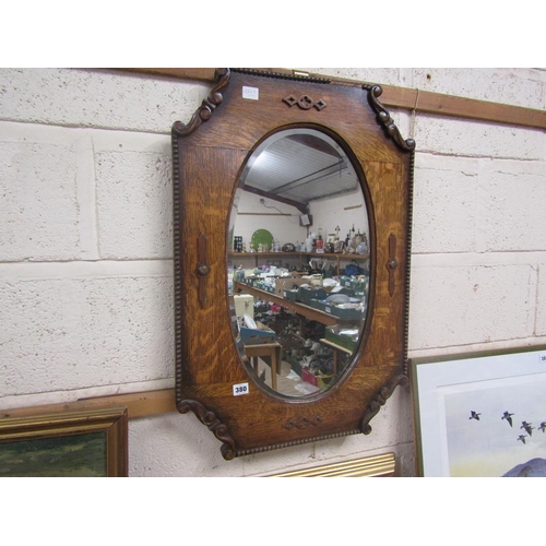 380 - OAK BEVEL EDGE WALL MIRROR