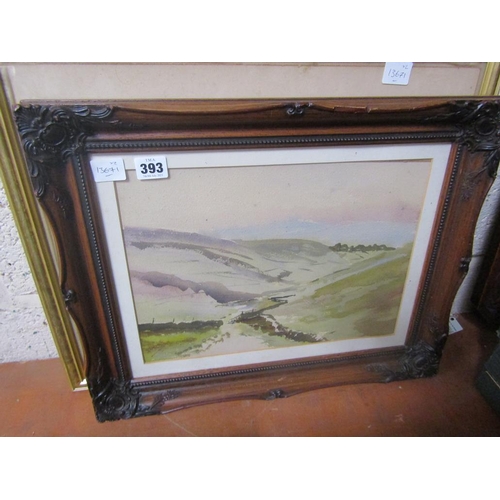 393 - FRAMED WATERCOLOURS