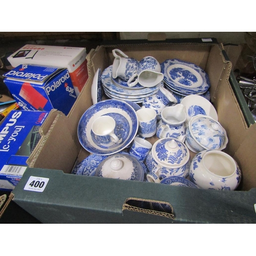 400 - BOX OF B&W CHINA