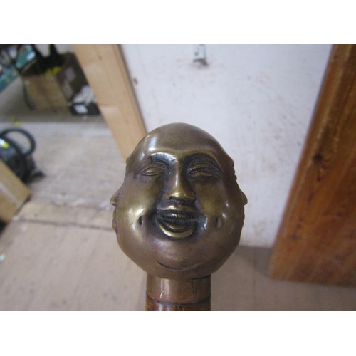 436 - BUDDHA HEAD WALKING STICK