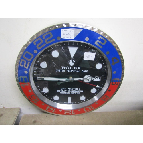 447A - DEALERSHIP TYPE WALL CLOCK