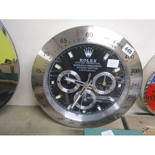 448 - DEALERSHIP TYPE WALL CLOCK