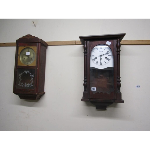 460 - TWO PENDULUM WALL CLOCKS