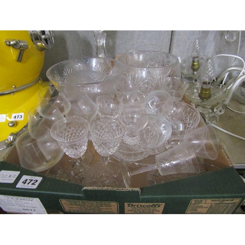 472 - QTY OF CRYSTAL GLASSWARE