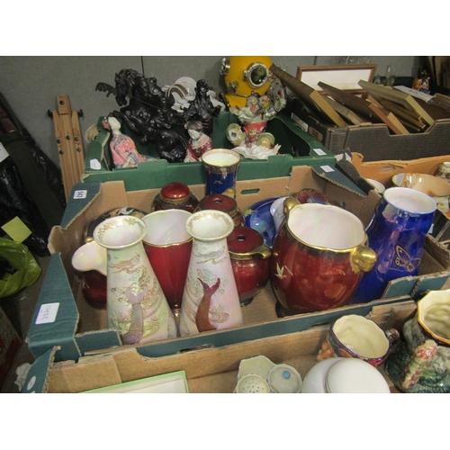 543 - ART DECO CROWN DEVON LUSTRE VASES AND OTHER WARES